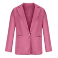 thumbnail image 4 of Women Workoffice Suit Button Down Fitted Outwear Solid Color Blazer Pockets Professional Overcoat Single Breasted Fashion Jacket V Neck Cardigan, 4 of 6