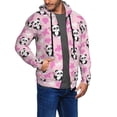 thumbnail image 3 of Zip Up Hoodies for Men - Funny Panda Draws A Heart Long Sleeve Comfrt Men'S Fashion Hoodies & Sweatshirts, Jackets for Men Hoodies Pullover Clothing Clothes with Pouch, 3 of 5