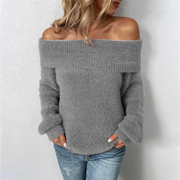 Sexy Solid Off Shoulder Slash Neck Stitching Sweatshirt Sexy Solid Off Shoulder Slash Neck Stitching Sweatshirt