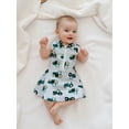 thumbnail image 4 of BemeyourBBs Kids Toddler Baby Girl Summer Golf Football Dress Outfit Athletic Workout Dress Clothes Sleeveless Tank Dress Lapel Collar Half Zipper A Line Dress Party Princess Dresses, 4 of 9