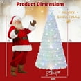 thumbnail image 3 of Gymax 7 FT Pre-lit Optical Fiber Christmas Tree White Xmas Tree w/ 48 Colorful LED Lights, 3 of 10