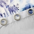 thumbnail image 4 of Erosebridal Watercolor White Wolf Family Print Black Out Curtains, Snowy Winter Curtains Pack of 2 (42x63 Each) for Men and Women, 4 of 6