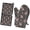 Pioneer Flower Floral, variant on Pioneer Flower Floral Print Pattern 2-Pack Oven Mitts Set, Heat Resistant Kitchen Gloves, 7.7" X 12"
