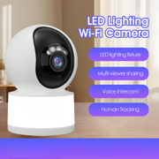 Indoor baby monitoring camera with wireless WiFi, suitable for home use, high-definition night vision, lighting for watching children and pets, monitor.
