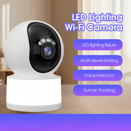 Indoor baby monitoring camera with wireless WiFi, suitable for home use, high-definition night vision, lighting for watching children and pets, monitor.