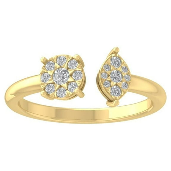 ARAIYA FINE JEWELRY 10K Yellow Gold Lab Grown Diamond Wedding Band Ring (1/4 cttw, D-F Color, VS Clarity) Size 9
