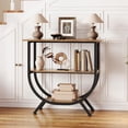 3 Tier Console Table with Storage 30" Height Entryway Table with Open ...