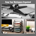 thumbnail image 6 of Mind Reader 6-Tier Paper Tray, Desktop Organizer, File Storage, Office, Metal Mesh, Black, 6 of 7