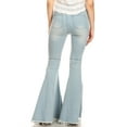 thumbnail image 3 of Women's Classic Retro High Waist Long Denim Bell Bottom Jeans, 3 of 3