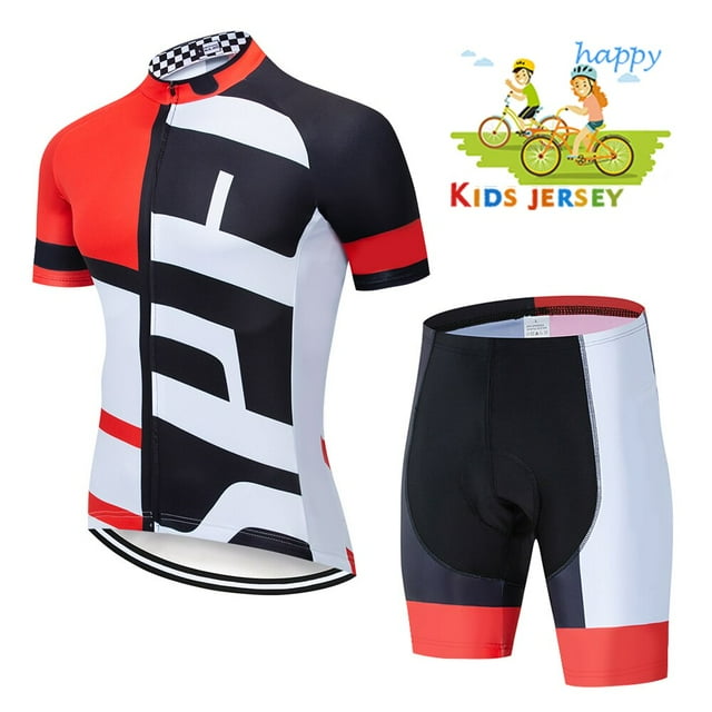 Summer KIDS Cycling jersey Wear Strap Suit Set Ropa with Gel Pad MTB Bicycle Children Child boys