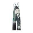 thumbnail image 1 of VISgogo Pantalones con tirantes estampados de Halloween para mujer, overoles holgados con cuello en U, S/M/L/XL/XXL VISgogo  moda, 1 of 9