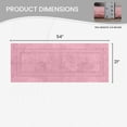 thumbnail image 2 of Home Weavers Classy Bathmat 100% Cotton Tufted Bath Rug, Extra Soft and Absorbent Bath Rugs, Machine Washable bath rugs for Bathroom, 21"x54" Runner, Pink, 2 of 10