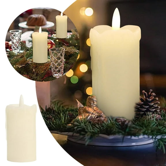 Flameless Candles LED Battery Operated Candles with 3D Flickering Flame Melted Top Flickering Realistic Moving Flame for Home Holiday Party Christmas Decor 3/2/1PCS