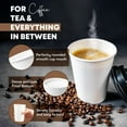 thumbnail image 3 of [1000 Pcs] 10oz White Disposable Hot Paper Coffee Cups – Leak-Proof, Recyclable, Food Safe to-Go Cups for Tea, Espresso, Hot Chocolate, Office & Events, 3 of 7