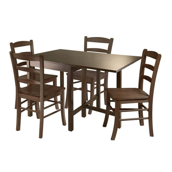Lynden 5pc Dining Table with 4 Ladder Back Chairs