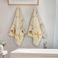thumbnail image 4 of Sea Shells Beach Kitchen Hand Towels, Sea Sand Fingertip Bath Towels Ultra Soft and Absorbent, Decorative Face Towels Dish Washcloths, 2 PCS, 28.3"x 14.4", 4 of 5