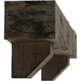 thumbnail image 4 of Ekena Millwork 6"H x 10"D x 48"W Hand Hewn Faux Wood Fireplace Mantel Kit with Ashford Corbels, Natural Honey Dew, 4 of 10