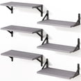 thumbnail image 1 of Estantes flotantes YGEOMER de pared, 42 cm, color gris, juego de 6 unidades, 1 of 7