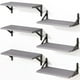 thumbnail image 1 of Estantes flotantes YGEOMER de pared, 42 cm, color gris, juego de 6 unidades, 1 of 7