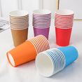 thumbnail image 2 of 50 vasos desechables de cartón, 250 ml, biodegradables, reciclables, multicolor, para fiestas, bodas, bricolaje, bebidas frías, bebidas calientes, café, 5 colores, 2 of 2