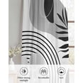 thumbnail image 6 of Grey Boho Geometric Sheer Curtains 84 Inch Length 2 Panels Set for Living Room/Bedroom, Vintage Ethnic Abstract Lines Leaves Kitchen Curtains Grommet Semi-Sheer Curtains Window Treatments 52"x84"x2, 6 of 7