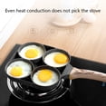 thumbnail image 4 of Gieenan 4 Holes Egg Frying Pan Breakfast Burger Steak Non Stick Cooker with Wood Handle, 4 of 9