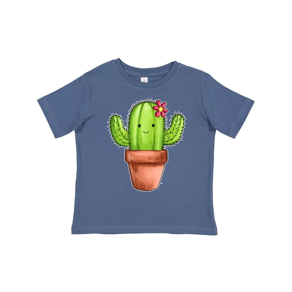 Inktastic Cute Cactus with Flower Hairpiece Boys or Girls Toddler T-Shirt
