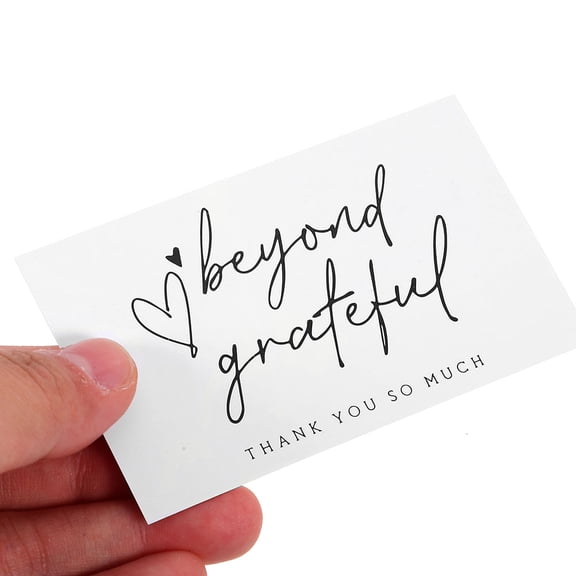 unbranded 200Pcs Appreciation Anniversary Thank You Cards White Paper For Weddings