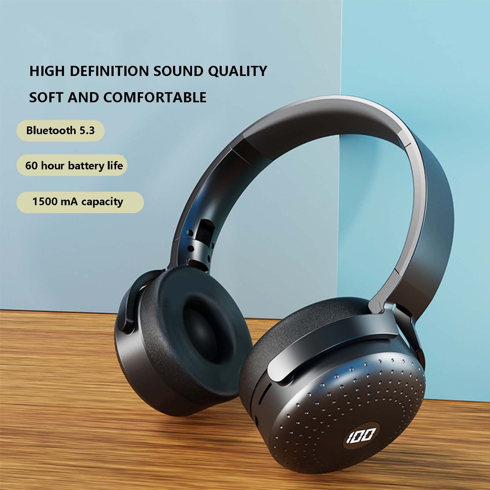 Wireless Headphones for TV, TV Headphones Wireless for Seniors with Versatile Transmitter Charging Base, Audio Sync, Bluetooth Headphones for TV, Christmas Birthday Gifts for The Elderly,Red