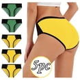 thumbnail image 2 of IROINNID Hiphuggers Underwear For Women At Hip 5PC Patchwork Briefs Quick-dry Comfy Contrast Color Soft Panties, 2 of 8