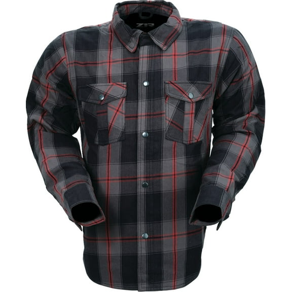 Z1R Ashwood Mens Button Up Long Sleeve Flannel Shirt Red SM