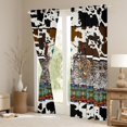 thumbnail image 3 of Erosebridal Highland Cow Skull Blackout Curtains Southwestern Western Curtains & Drapes 2 Panels 42"Wx84"L,Tribal Geometry Aztec Curtains Wild Animal Skin Cowhide Exotic Western Home Decor, 3 of 6
