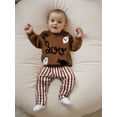 thumbnail image 5 of BemeyourBBs Baby Halloween Sweater Casual Letter Ghost Spider Embroidery Pullover, 5 of 9