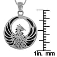 thumbnail image 3 of Jewelry Trends Phoenix Fire Bird Pendant Necklace 18" Created Black Onyx, 3 of 9
