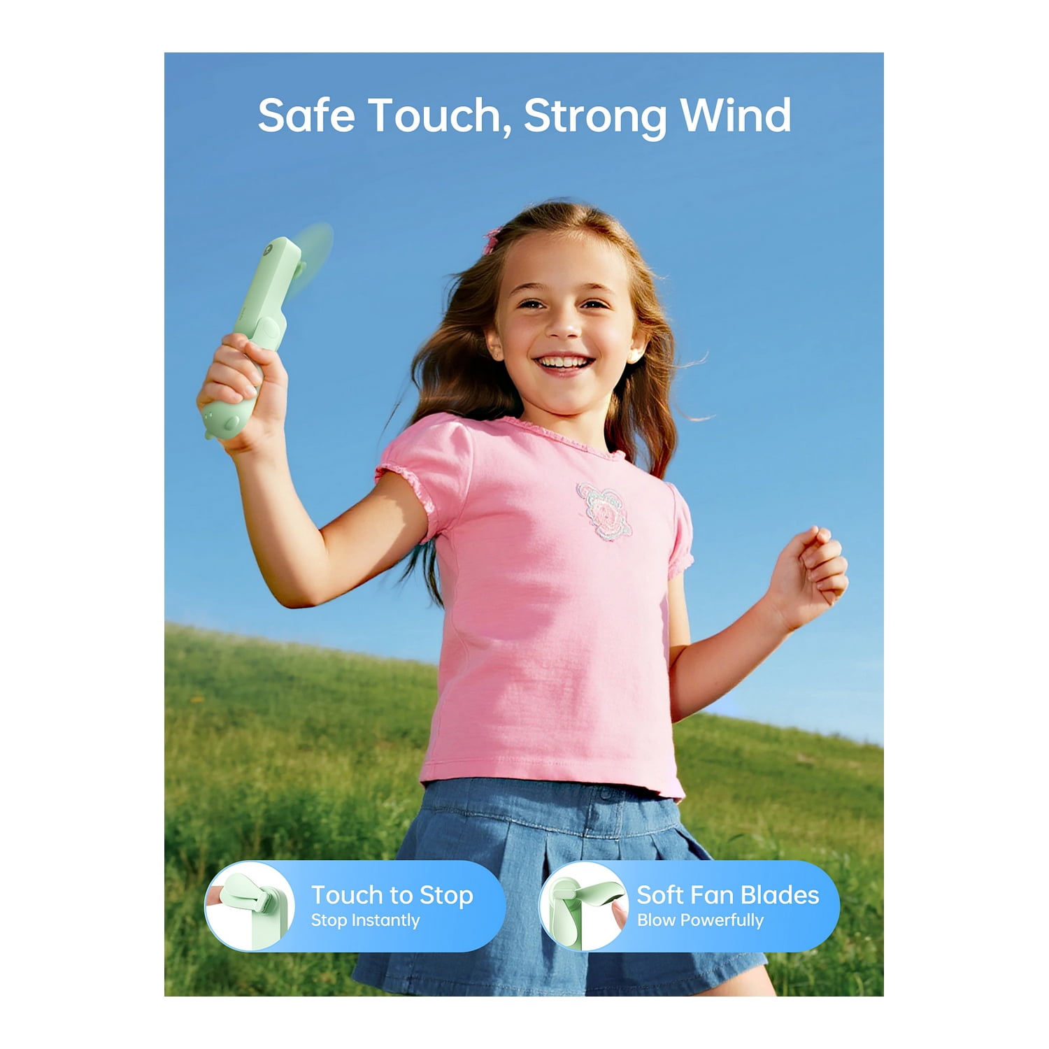JisuLife Handheld Fan Life8X, Mint Green