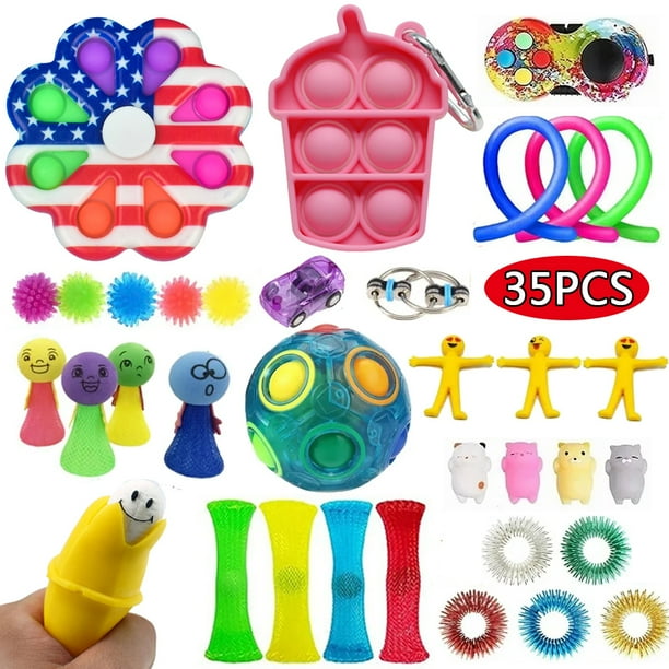 35Pcs Fidget Toy Set, Cheap Sensory Fidget Toys Fidget toy Pack for Kids or Adults,Fidget Toy