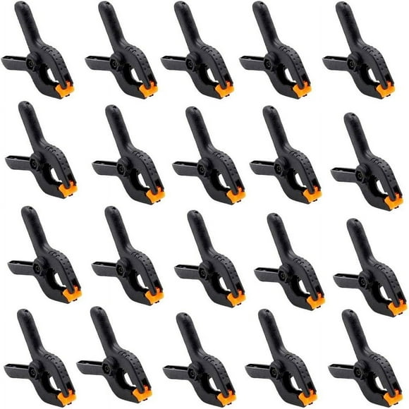 Mini Clamp Clamp - 20 Pcs Small Clamps Plastic Spring Clamp DIY for Photography, Photo Studio, Background, Crafts, Garden, Terrace