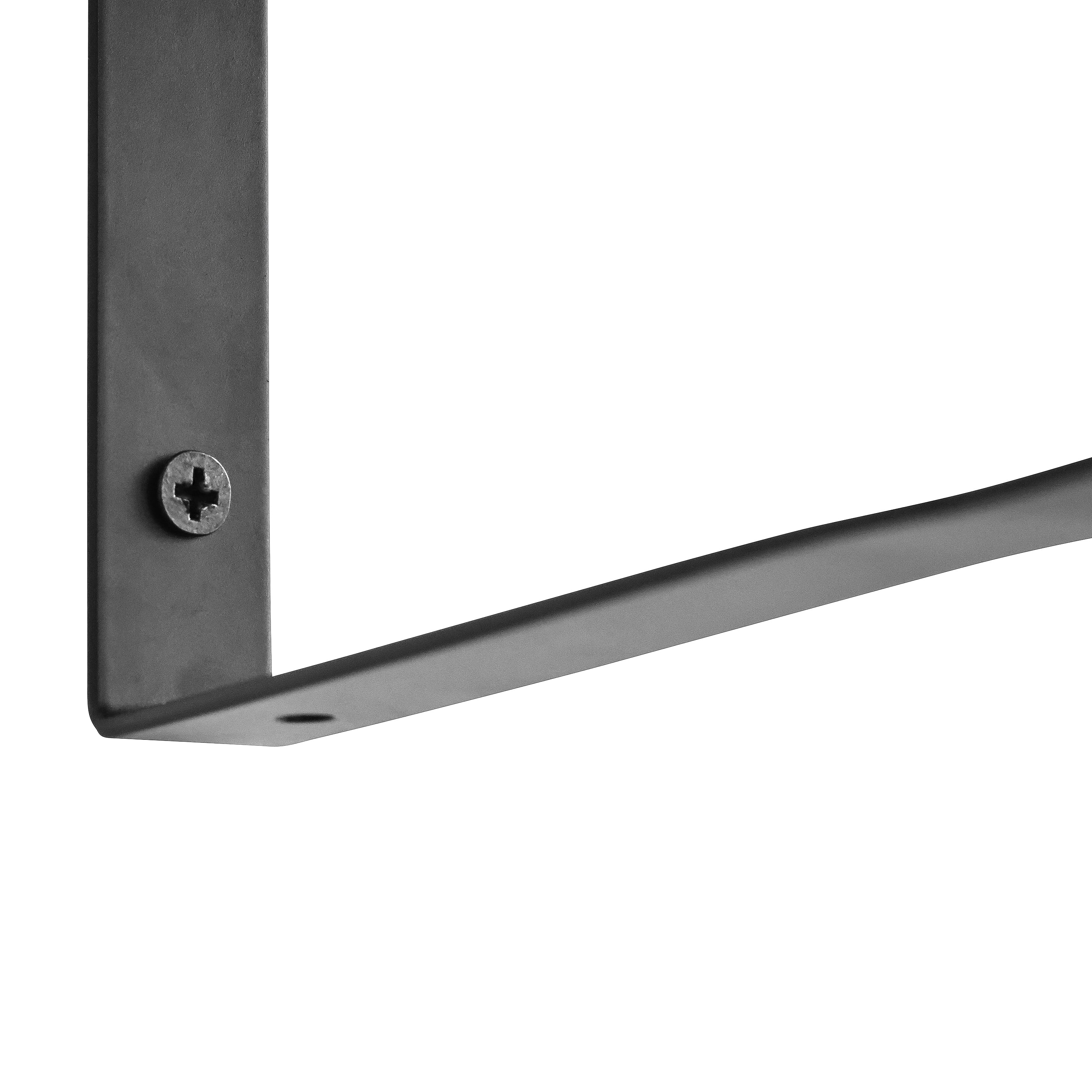 (2 pack) 10-inch Steel Triangle Shelf Bracket, Includes Screws for Mounting, 58 lb. Capacity, Black