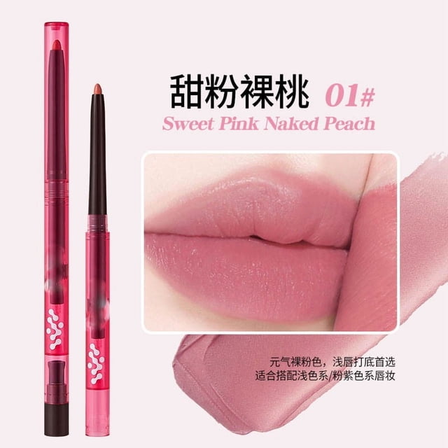 Lápiz labial de doble punta, acabado mate, delineador de labios voluminoso, doble punta, doble efecto, perfilado tridimensional, color intenso, perfilado de labios.