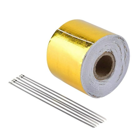 

Fovolat Gold Thermal Exhaust Tape|Heat-Resistant Golden Aluminum Foil Tape|Waterproof and Durable Thermal Insulation Self-Adhesive Tape