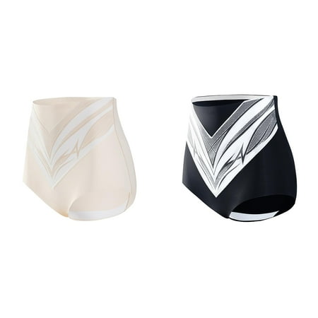 2-Pack Liquid Double Layer Compression Belly Compression Pants Women s High Waist Non Silk Crotch Bactericidal Women s Lightweight Pants Vintage Thong Panties Silk G String Panties for Women Slotted