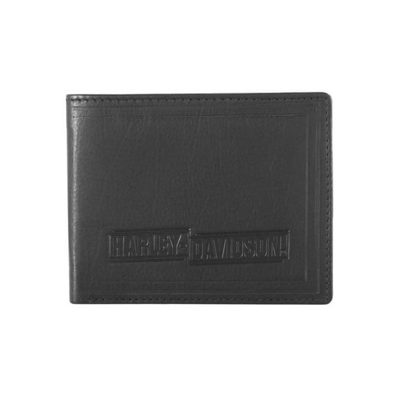 Harley-Davidson Men's Drag Race Bi-Fold Leather Wallet w/ RFID HDMWA11675, Harley Davidson