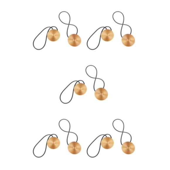 Injueey 2 piezas cortina Tieback estilo simple Color sólido dormitorio sombrilla cortina fijación sujetador hebilla accesorios oro Type2 NO2