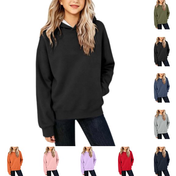 YOUYEDIAN Cute Hoodies for Teen Girls Trendy Preppy Hooded Sweatshirts Oversized Long Sleeve Pullover Tops