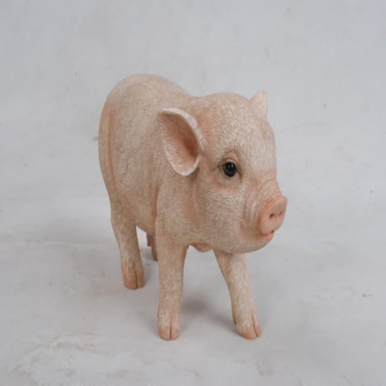Hi-Line Gift 10 Inch Standing Baby Pig Garden Statue photo 7