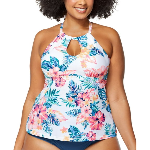 Raisins Curve Trendy Plus Size Rosalie Strappy-Back Tankini Swimsuit 18