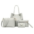 thumbnail image 1 of Conjunto de 4 bolsos y carteras para mujer, bolso de mano, cartera, tarjetero, bolso de moda para mujer, regalo para mujer y niña., 1 of 3