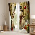 thumbnail image 3 of Manfei Christmas Snowman Child Blackout Curtains Set of 2 (52x84 Each), Yellow Green Window Curtains, Winter Western Festival Curtains and Drapes, Curtains and Drapes Bedroom Decor, 3 of 6