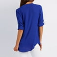 thumbnail image 3 of Blue Women's Long Sleeve T-shirt, Fashion Women Casual Tops T-Shirt Loose Top Long Sleeve Blouse,Women's Long sleeve T-shirt M, 3 of 7