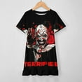 thumbnail image 3 of Terrifier Girls Short Sleeve Dress Soft Cute Designs Dresses Casual T-Shirt Dress 160CM, 3 of 7